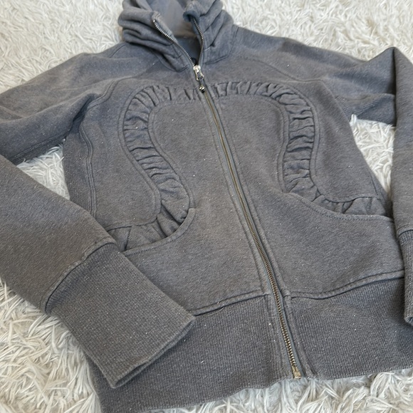 Lululemon Cuddle Up Jacket Heathered Blurred Grey / Blurred Grey - Glitter! - Picture 2 of 10